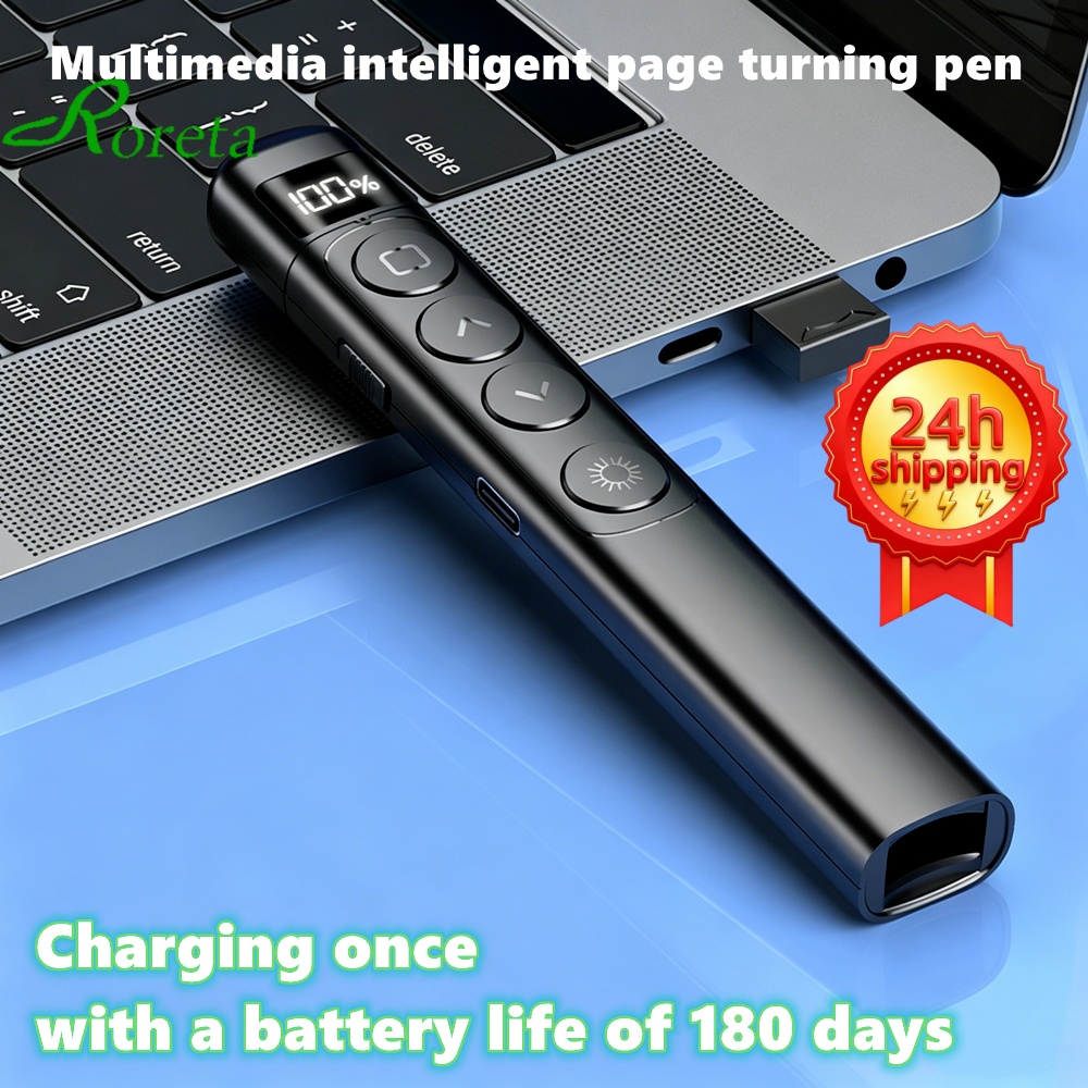 Laser Pointer Presenter - Powerpoint Pen Draadloze presentatieclicker Type-C Oplaadbare