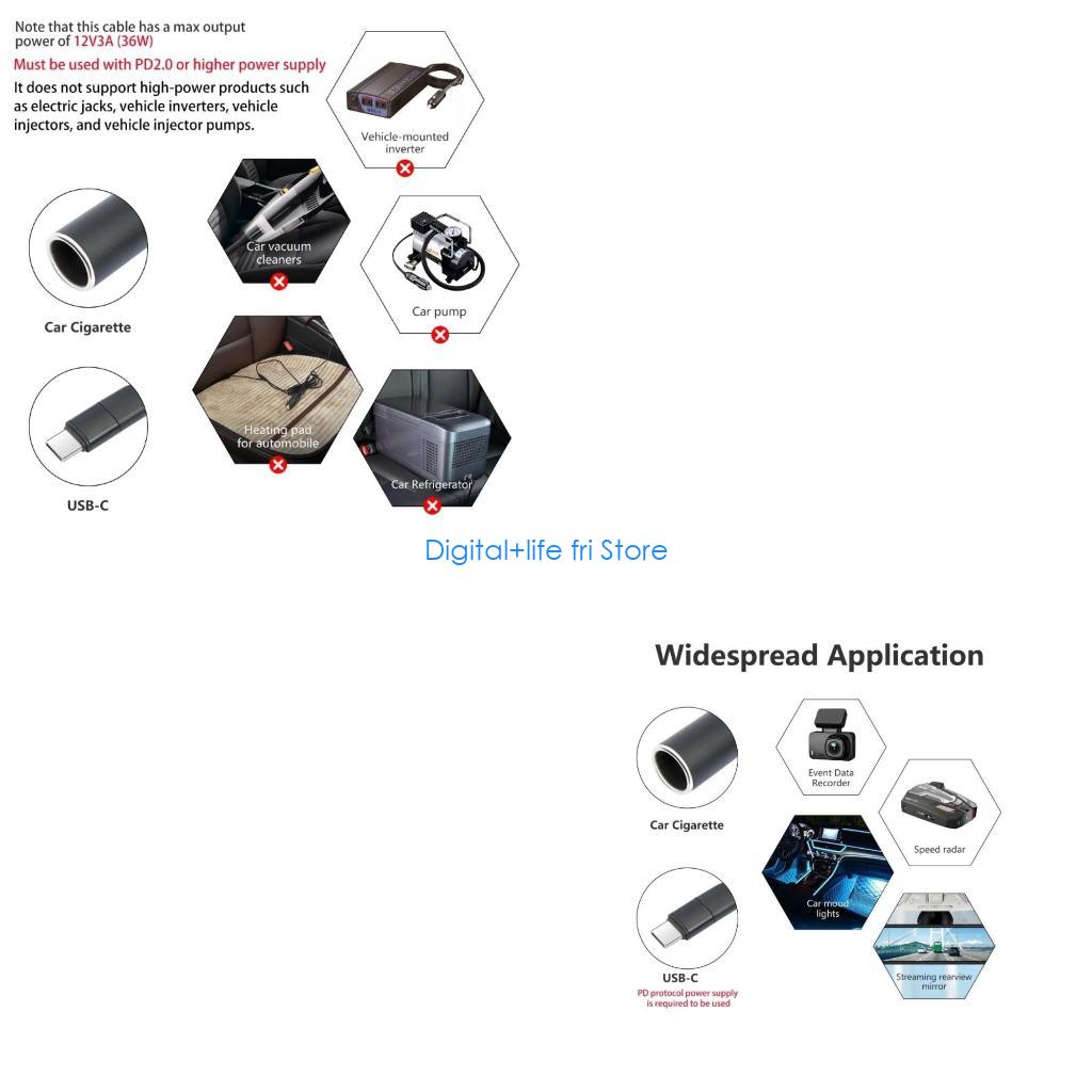 Electronics And Gadgets With C - E06D USB C Male naar sigarettenaansteker