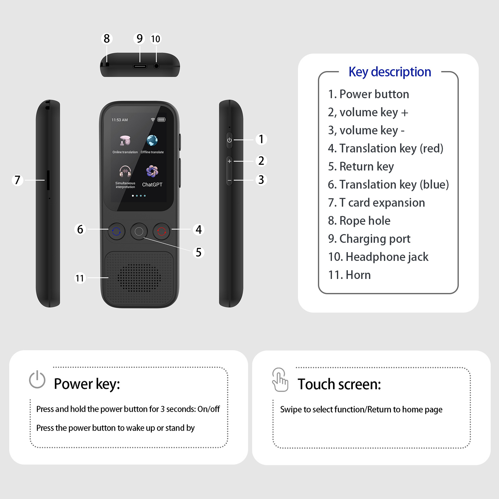 S80 Taal AI Vertalerapparaat m - Portable Translator Device recensie en prijs