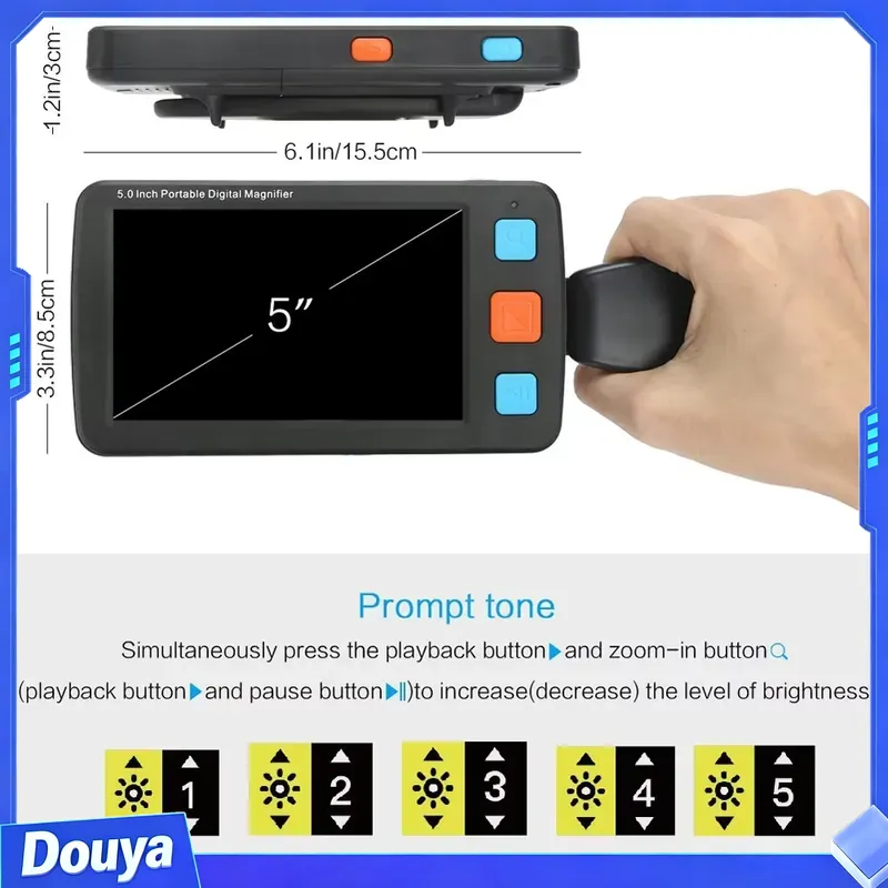 Hongda Draagbare Plastic 5 Inc - Digital Magnifier Reading recensie en prijs